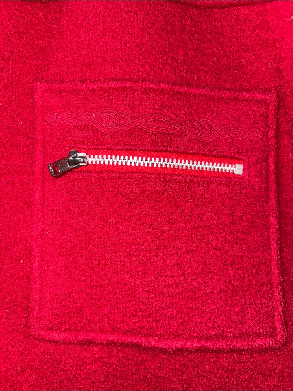 VINTAGE eir Red Wool Jacket - Picture 4 of 8